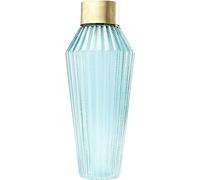 Kare Barfly Vase design, bleu clair, fait à la main, soufflé à la bouche, pièce unique, vase décoratif, rétro, vase de table, décoration de salon, verre, ornements en acier, 43 x 18 x 18 cm (H x l x P