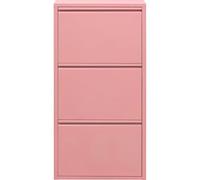 Kare Casier à Chaussures Caruso Rose 3 tiroirs Design | Charge maximale de 10 kg, pour 10 paires de chaussures, montage mural, étagère à chaussures, meuble à chaussures, plat
