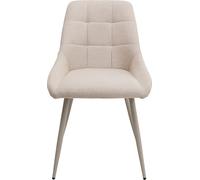 Kare Chaise Design Rubina Greige élégante Hauteur d'assise 48 cm Chaise de Salle à Manger rembourrée pour Salon 88 x 49 x 59 cm (H x l x P)