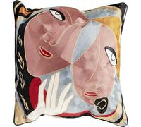 Kare Design Art Line Two Face Coussin décoratif avec Rembourrage Multicolore 50 x 50 cm Housse Amovible avec Fermeture éclair Coussin décoratif avec Rembourrage