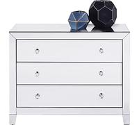 Kare Design Commode Luxury 3 tiroirs, miroir, bois MDF, decoration luxe, meuble maison, salon, chambre, 74x91x41cm
