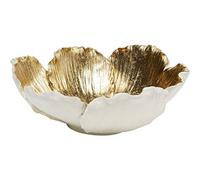 Kare Design Coupe Fleur dorée et Blanche 25cm