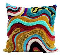 Kare Design Coussin Waves Multi, Multicolore, 45x45x20 Cm, Coussin avec garnissage Accessoire déco, Coussin décoratif pour la Maison, Déco de canapé pour la Maison, Doux, Coton, Design Moderne, Salon