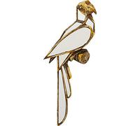 Kare Design Décoration Murale Parrot Miroir, Verre, Or, Doré, Animal Perroquet, Elegante, Art, Moderne, Cadeau, Deco Intérieur pour Salon, Chambre, 15x43cm