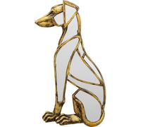 Kare Design Dog Mirror Objet Mural doré élégant pour décoration de Chambre Motif Animal pour Salon, Couloir, Bureau à Domicile, 38 x 24 x 4 cm (H x l x P)