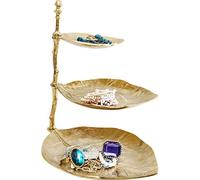 Kare Design Etagère décorative Leaf, Or, Accessoire, Élégant, Deco Intérieur, Decoration Chambre, Salon, Maison, Cuisine, Cadeau, 45 x 46 x 32 cm