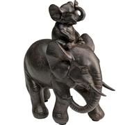 Kare Design Figurine déco Éléphant Dumbo Uno, Marron, 19x17x8 Cm, Article cadeau déco statue déco accessoire déco, Statue pour la maison, Objet de collection, Déco de table, Design moderne, Salon