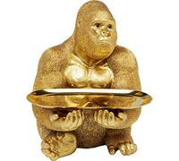 Kare Design Figurine déco Gorilla Butler, Or, 36x30x31 Cm, Article Cadeau déco Statue déco Accessoire déco, Statue pour la Maison, Objet de Collection, Déco de Table, Design Moderne, Salon
