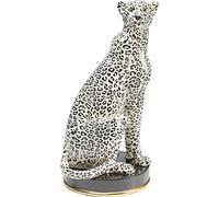 Kare Design Figurine Décorative Cheetah, Blanc, Noir, Animal Gépard, Sculpture, Deco Intérieur, Decoration Chambre, Salon, Maison, Cadeau, 54 x 30 x 26 cm, Silverl