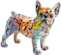 Kare Design Figurine Décorative Grafitti Dog, Multicolore, Animal Chien, Sculpture, Deco Intérieur, Decoration Chambre, Salon, Maison, Cadeau, 22 x 24 x 12 cm