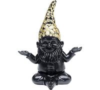 Kare Design Figurine Décorative Nain Meditation, Noir-Doré, Élégante, Sculpture, Deco Intérieur, Decoration Chambre, Salon, Maison, Cadeau, 19 x 15 x 10 cm