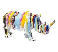 Kare Design Figurine décorative Rhino Colore, Multicolore, Animal Rhinocéros, Sculpture, Deco Interieur, Decoration Chambre, Salon, Maison, Cadeau, 26x55x17cm