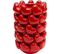 Kare Design Hearts Grand Vase décoratif en Porcelaine émaillée Fait à la Main pour Le Salon Rouge 33 x 21,5 x 21,5 cm (H x l x P)