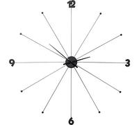 Kare Design Horloge Murale Like Umbrella, Noire, Acier, Numérique, Diamètre 100 cm, Style Moderne, Minimaliste, Deco Intérieur, Décoration Chambre, Salon, Cuisine (sans Pile)