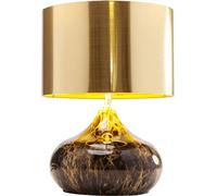 Kare Design Lampe à Poser Mamo Deluxe, Marron/Or, Acier, Lampe de Table, Lampe salon, Deco Intérieure, Decoration Chambre, Couloir, Maison, 41x30x30cm (Ampoule Non Incluse)
