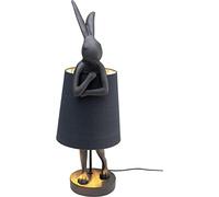 Kare Design Lampe de table Animal Rabbit 6 Noir mat, Noir, 68x23x26 Cm, Luminaire d’intérieur lampe de table, Lampe de table décorative, Lampe sculpture, Motif animal sculptural, Salon