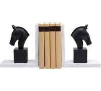 Kare Design : Lot de 2 serre-livres en forme de cheval, objet de décoration, 21x36x8 cm