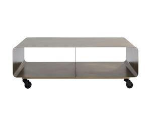 Kare Design Meuble TV Lounge à roulettes Bronze