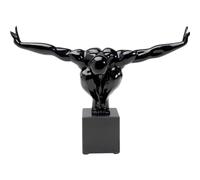 Kare Design Objet Décoratif Athlète, Noir, Marbre Sculpture 29x43x15 cm | Décoration intérieure pour chambre, salon ou maison, cadeau pour homme