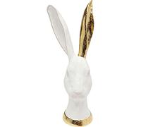 Kare Design Objet Décoratif Bunny, Blanc, Doré, Animal Lapin, Sculpture, Deco Intérieur, Decoration Chambre, Salon, Maison, Cadeau, 30 x 12 x 11 cm