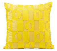 Kare Design Phase, Jaune, 45 x 45 cm, Housse Amovible avec Fermeture éclair, Minimaliste, Coussin décoratif avec Rembourrage