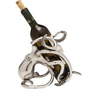 Kare Design Porte-bouteilles Octopus, Argent, Aluminium, 23x17x20 cm | Design déco, accessoire de table en aluminium, pour vaisselle et accessoires de table