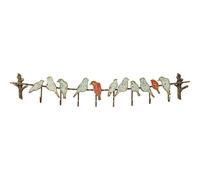 Kare Design Porte Manteau Bird Party, Multicolore, Acier, 8 Patères | Murale, Animal Oiseaux, Vestiaire Entrée, Deco Intérieur, Décoration Chambre, Couloir, 19x102x6 cm