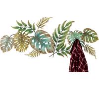 Kare Design Portemanteau Murale Jungle Party, Vert, Acier, 6 Patères, Murale, Deco Intérieur, Décoration Chambre, Vestiaire Entrée, Couloir, 43x115x7cm (H/L/P)