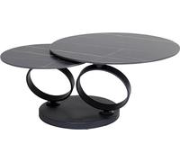 Kare Design Table Basse Beverly, Noir, Céramique, Acier, Style Moderne, Deco Intérieur, Décoration Chambre, Salon, Maison, 43x133x80 cm (H/L/P)