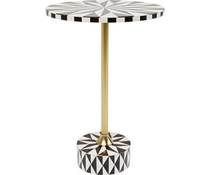 Kare Design Table d'appoint Domero Star 40cm Marron et Blanche