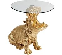 Kare Design Table d'appoint Hippopotame doré