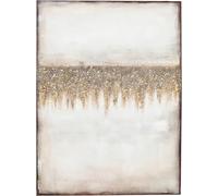 Kare Design Tableau Acrylique Abstract Fields, Beige, Or, Peinture Acrylique, Affiche, Toile, Tableau Decoration Murale Salon, Decoration Chambre, Bureau, Maison, 90 x 120 cm