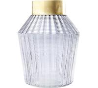 Kare Design Vase Barfly, Gris, Verre, Diamètre 21 cm, Vase Decoratif pour Fleurs, Deco Intérieur, Decoration Chambre, Salon, Maison, 30 x 20,5 x 20,5