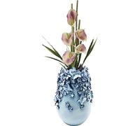 Kare Design Vase Butterflies, Bleu, Clair, Grès, Animal Papillons, Diamètre 23 cm, Vase Decoratif pour Fleur, Deco Intérieur, Decoration Chambre, Salon, Maison
