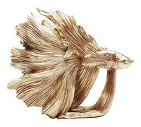 Kare Figurine décorative Betta Fish - Dorée - Décoration d'intérieur - Fait à la Main - 37 cm - Figurines d'animaux - Décoration d'intérieur pour Salon, Chambre à Coucher, Couloir