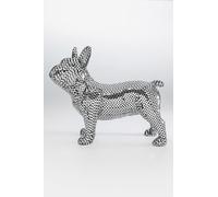 Kare Figurine décorative Design Bulldog Disco - Miroir - Objet décoratif - Bouledogue - Décoration en Verre - Fabriquée à la Main - Pièce Unique - 36 x 45 x 19 cm (H x l x P)