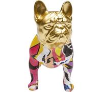 Kare Figurine décorative Design Graffiti Dog, Multicolore, Peinte à la Main, Chaque pièce Unique, Motif Animal, Accessoire de Salon, décoration pour étagères, buffets, 15 x 8 x 16 cm (H x l x P)