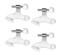 Kare & Kind 4x Butées de porte à axe de charnière Nickel - Arrêts de porte pour charnière- Avec embouts de protection pour pare-chocs - Facile à installer