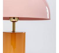 KARE Lampe à poser design Josy, violet / rose, Salon / Salle à manger, Métal, Vintage, Lampe à poser