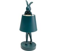 Kare Lampe de table design lapin animal, bleu, 29 cm, à intensité variable, extérieur, LED, lampe à batterie, lampe lapin, lampe de salon