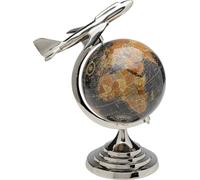 Kare Objet décoratif design - Globe Top - Multicolore - Accessoire d'intérieur - Globe - Avion - Cadre en aluminium - 39 x 31 x 24 cm (H x l x P)