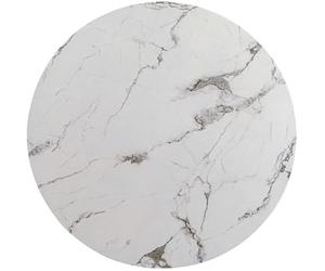 Kare Plateau de Table Schickeria Effet marbre Blanc Design Diamètre - 110cm