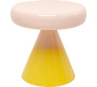 Kare RICI Color Table d'appoint Design Jaune Diamètre 42 cm Table Basse, étagère, Table de Salon, Structure en Acier, Ronde