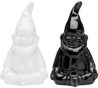 Kare Salière et poivrière design nain, noir et blanc, (lot de 2), accessoires de cuisine, 8 x 5 x 4 cm (H-B-T)