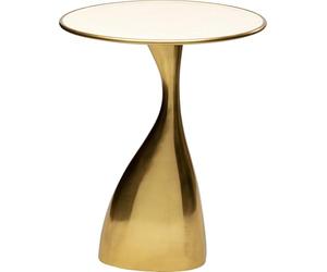 Kare Spacey Table d'appoint Design dorée Diamètre 36 cm Table de Salon, Table de Chevet, Table d'appoint Ronde, fabriquée à la Main, 46 x 36 x 36 cm (H x l x P)
