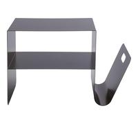 Kare Table d'appoint Design Lounge News, Bronze, 65 x 37 x 42 cm, Design Minimaliste, Porte-revues, Table Basse, Acier, Industriel, Moderne, Salon