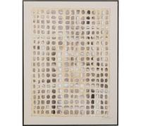 Kare Tableau mural design à paillettes rectangulaire encadré Fait à la main Art abstrait Unique Décoration murale Design moderne pour chambre à coucher En coton acrylique Bois 120 x 90 cm (H x l)