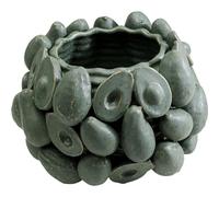 Kare Vase Design d'avocats Peint à la Main - Petit Vase décoratif - Vase de Table - pour Salon, étagères, Accessoires - 23 x 32 x 32 cm (H x l x P) - Vert