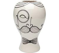 Kare Vase Design Favola Men - Noir et Blanc - Vase décoratif pour Fleurs - Vase de Table - 30 cm