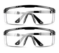KARELLS Lunettes de Protection,Lunettes de Protection Anti-Buée,2 PCS Lunettes de Sécurité,Anti UV Lunettes et Anti-Rayures,Verres Transparents,pour Les lieux de Travail,Laboratoire, Soudage